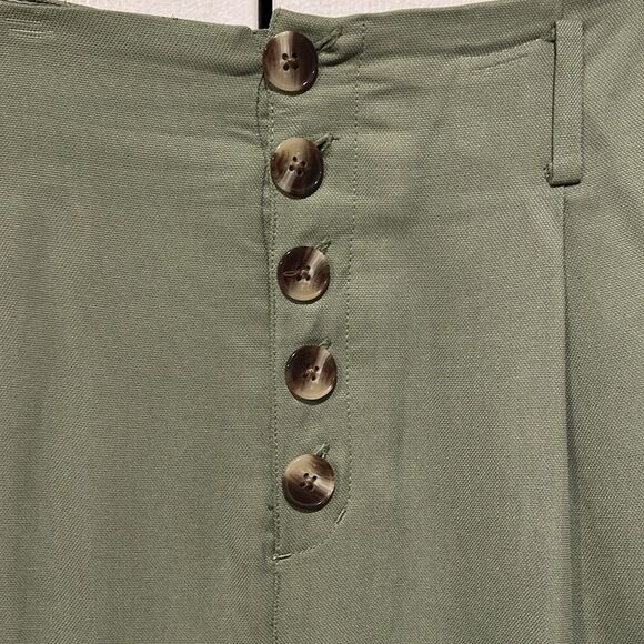 Frank & Oak Sage Green‎ Balloon Cut Button Fly Tencel Pants Size 12 NWT - Picture 3 of 14